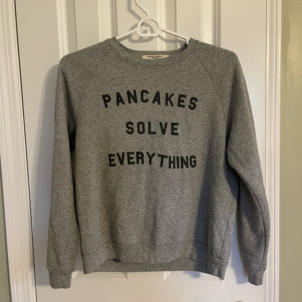 Pancakes Solve Everything crewneck
